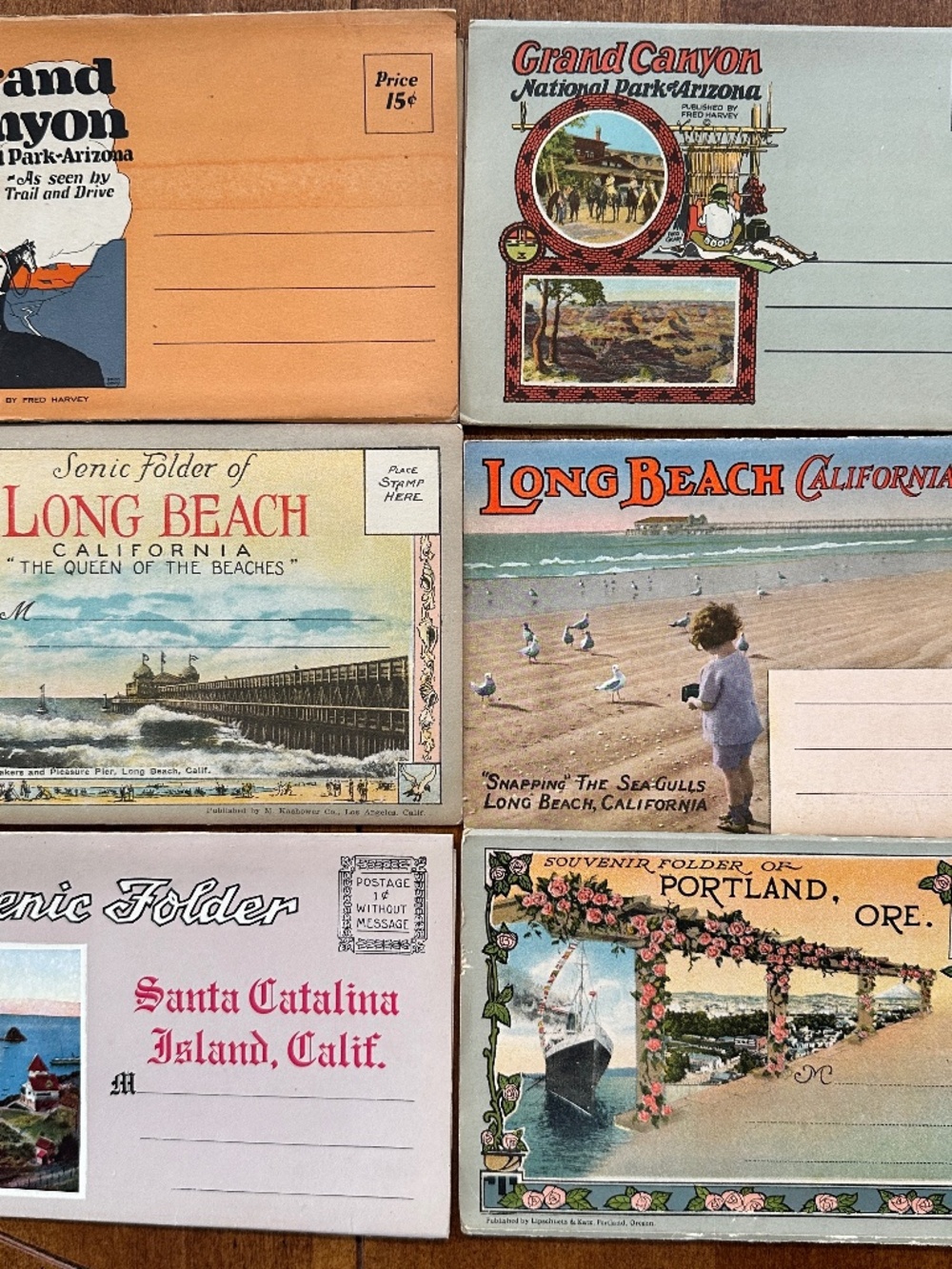 Vintage Scenic Folders Multiple Fold-Out Images (14 Folders) Collectible